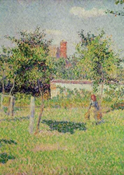 Frau auf der Wiese in Eragny, Frühling, 1887 (Detail)